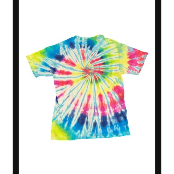 Vintage 1997 Jesus Christ Divinity Mingled With Humanity Religious Tie-Dye Tee - Picture 2 of 4